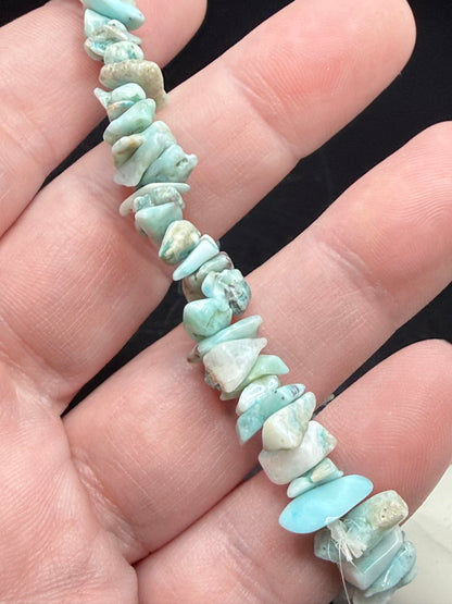Larimar Chip Necklace & Bracelet