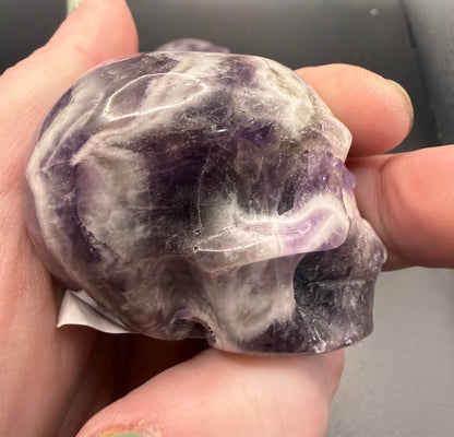 Dream Amethyst Skull Carving – 130g | 5.6 × 4.2cm