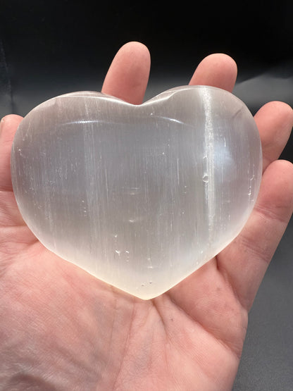 Selenite 9cm Heart
