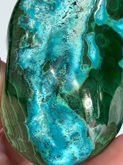 Chrysocolla with Malachite Freeform Premium– Madagascar – 275g -