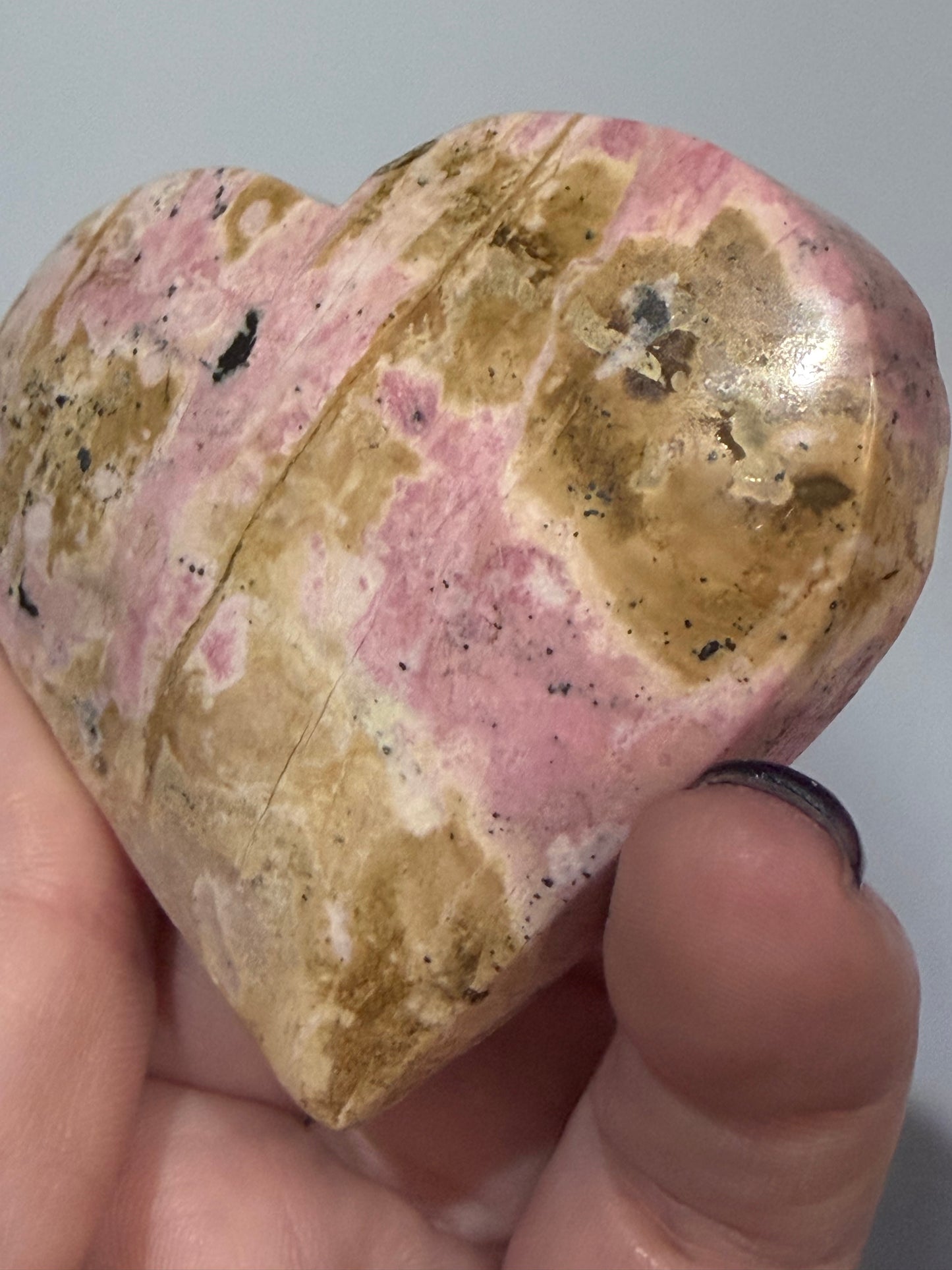 Pink Rhodonite Heart (Peru) C