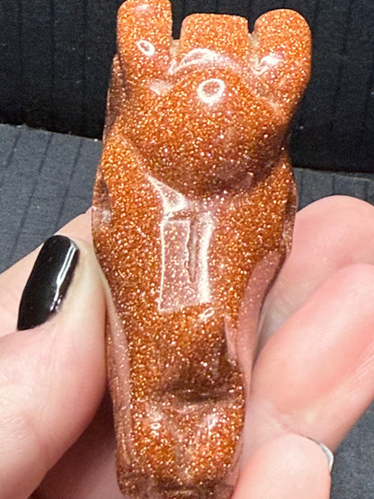 Goldstone Unicorn Head