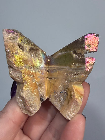 Aura-Coated Sphalerite Butterfly B
