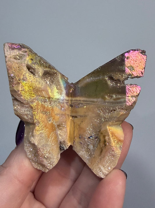 Aura-Coated Sphalerite Butterfly B