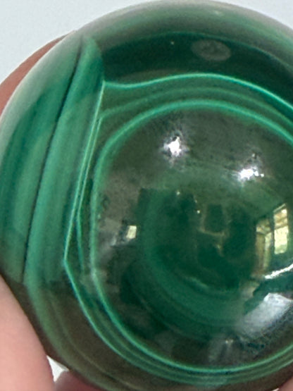 Malachite Sphere Premium– Exceptional Banding | Madagascar 3.5cm -