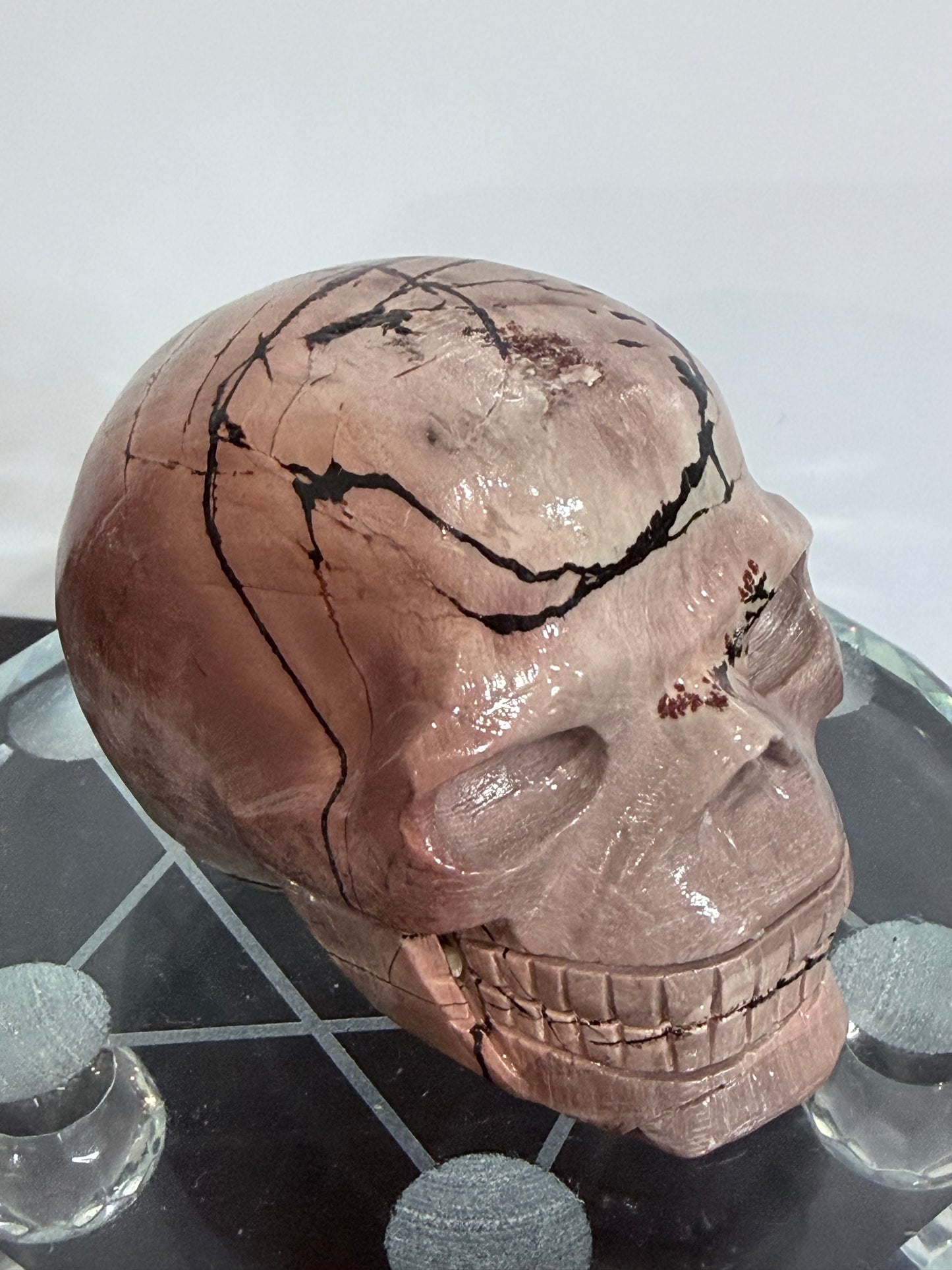 Picture Jasper Skull Carving – 338g