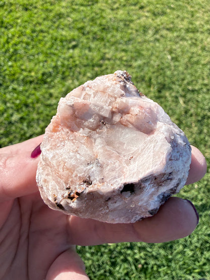 Manganese with Quartz Cluster