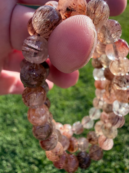 High Quality 8mm Mixed Rutile Quartz Bracelet