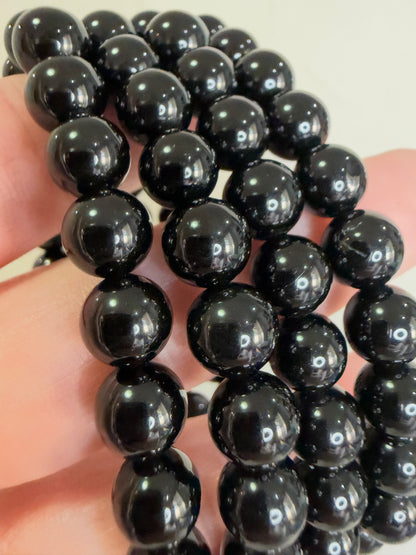 8mm Black Obsidian Bracelet