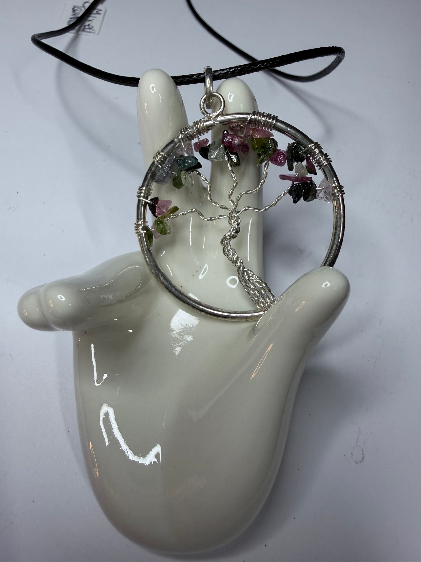 Multi-Colour Tourmaline Tree of Life Necklace