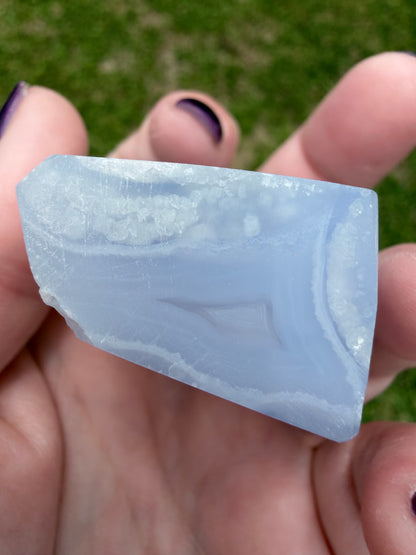 Blue Lace Agate Druzy Freeform – 82g