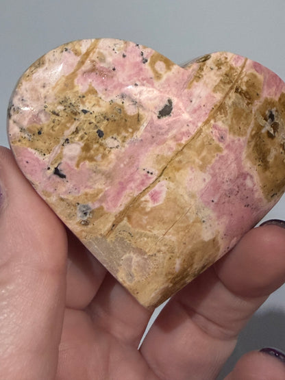 Pink Rhodonite Heart (Peru) C