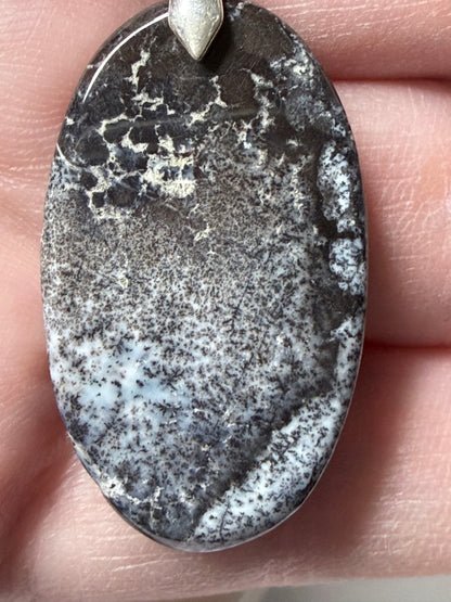 Dendritic Opal (Merlinite) Pendant Necklace