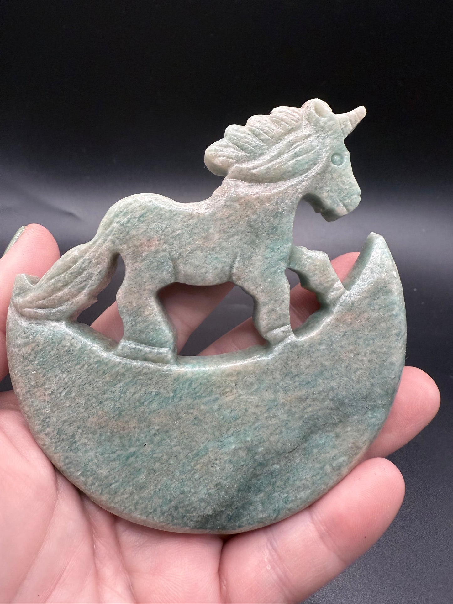Amazonite Unicorn on Stand
