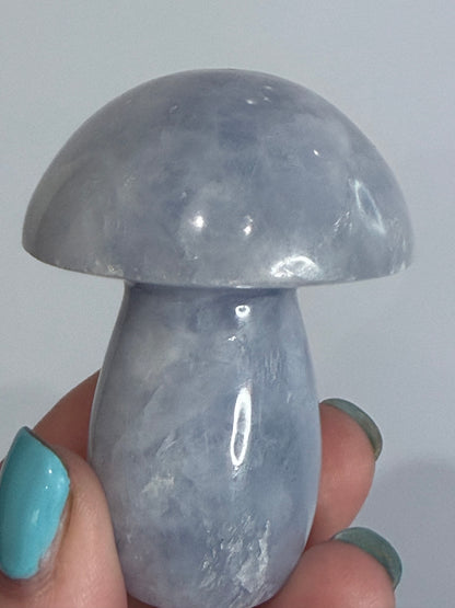 Blue Calcite Mushroom – B