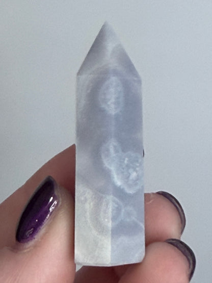Blue Lace Agate Tower – 4.8cm | 21g