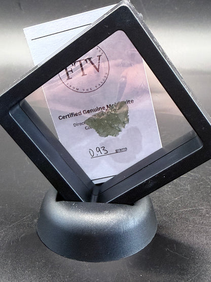 Certified Genuine Moldavite (Czech Republic)  0.93g – includes authenticity card