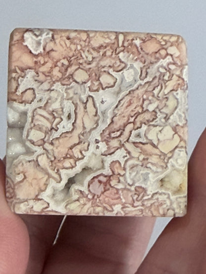 Pink Agate Druzy Floating Cube 3.6cm 110g B
