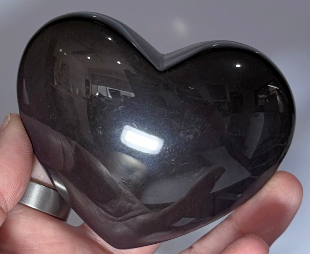 Rainbow Obsidian Heart – 12.5cm | 218g