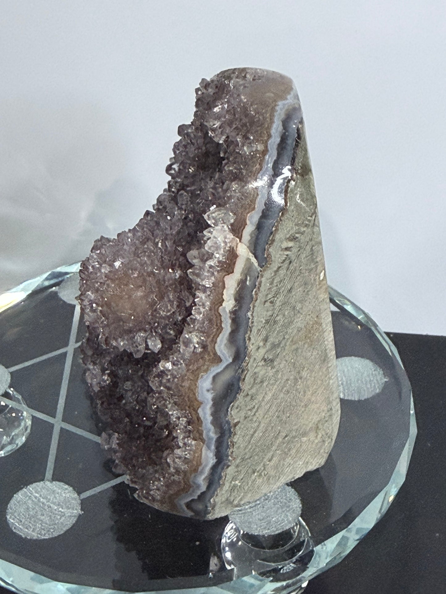 Lavender Amethyst Druzy Agate Freeform – Crystal Cave Formation (310g)