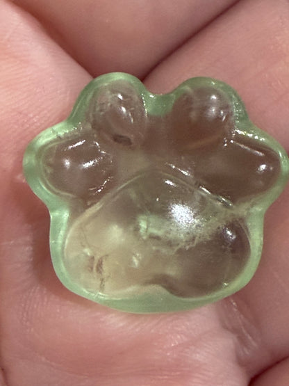 Paw Print Mini Crystal Carvings – Various Materials | 3cm