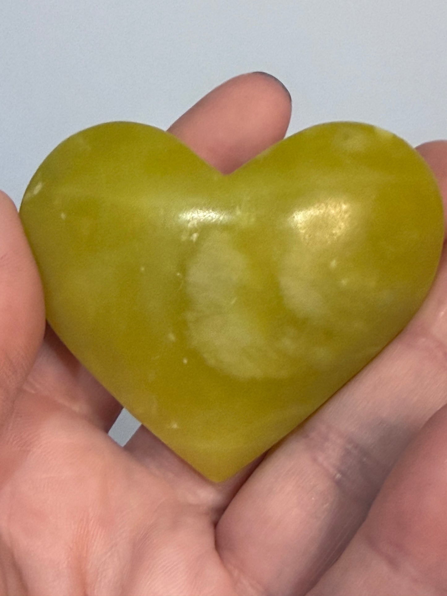 Lemon Jade (Serpentine) Heart 💛