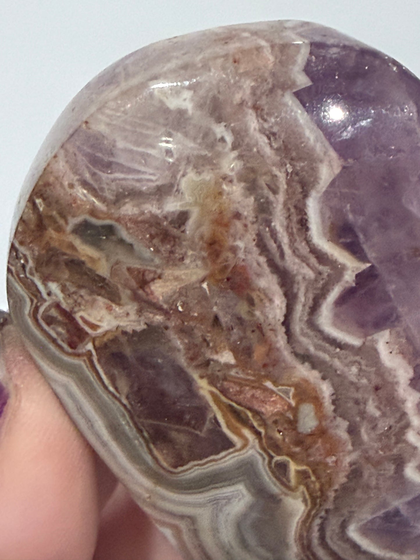 Amethyst & Agate Heart – Free Standing D