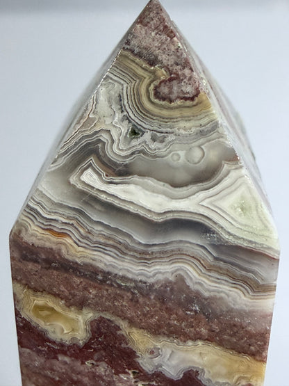 Mexican Crazy Lace Agate Tower – C