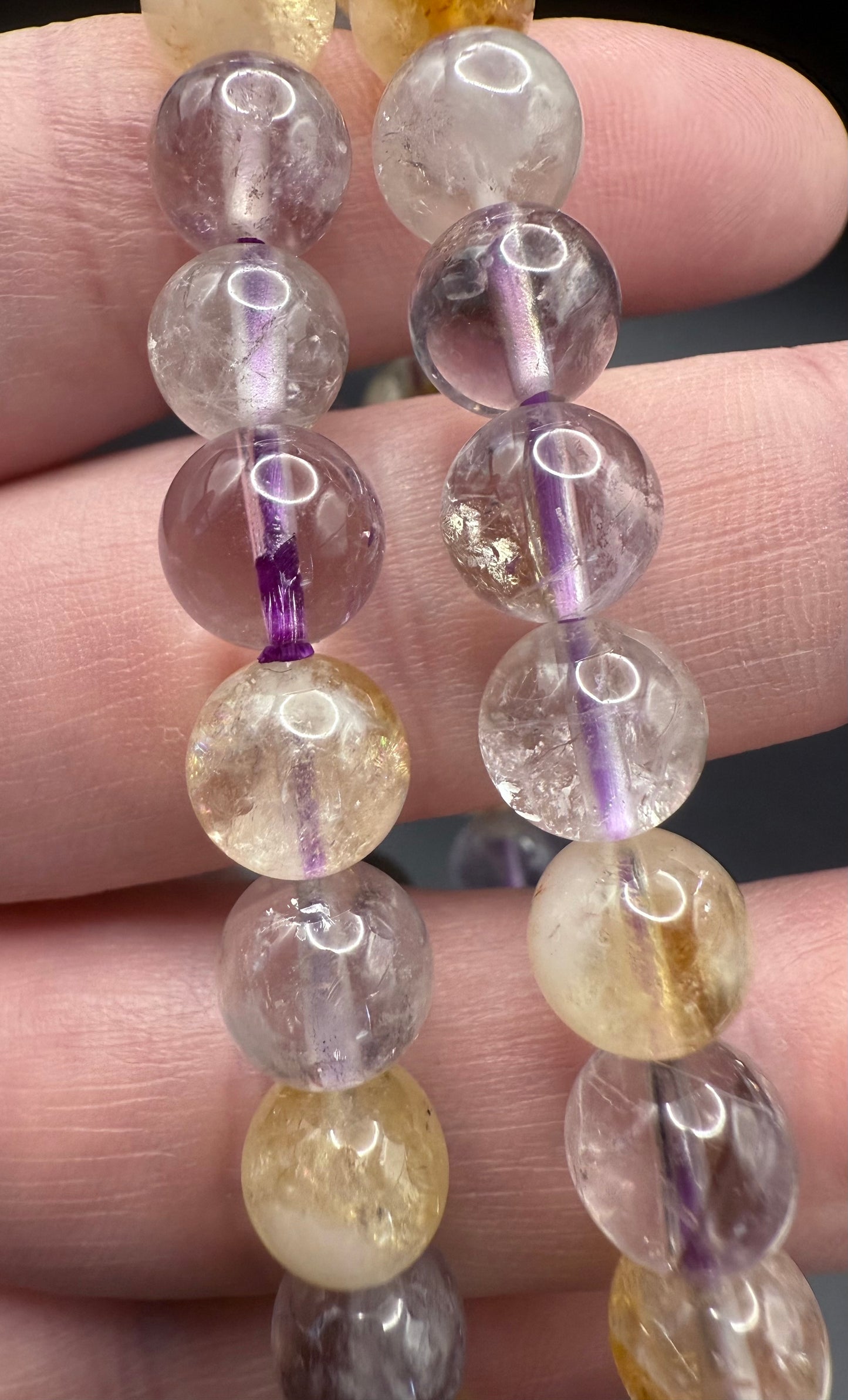 Amethyst & Citrine 8mm Bracelet