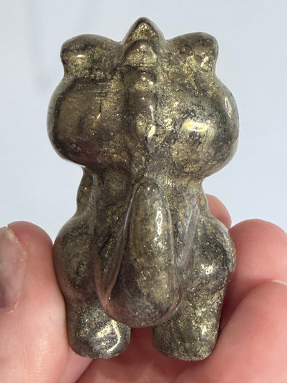 6cm Pyrite T-Rex Crystal Carving