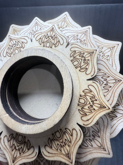 Lotus wooden sphere Holder