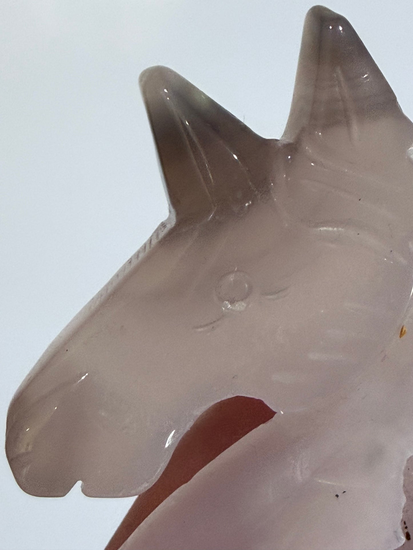 Chalcedony Unicorn Druzy Carving – 10cm | 145g