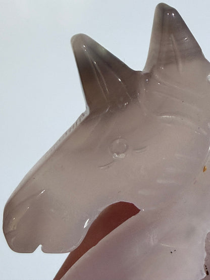Chalcedony Unicorn Druzy Carving – 10cm | 145g