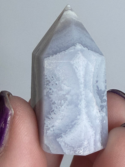 Blue Lace Agate Tower – 3.6cm | 22g