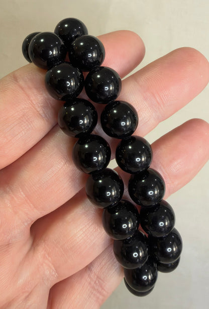 10mm Black Obsidian Bracelet