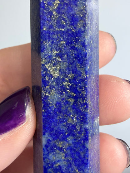 Lapis Lazuli Point | Natural Pyrite Inclusions B