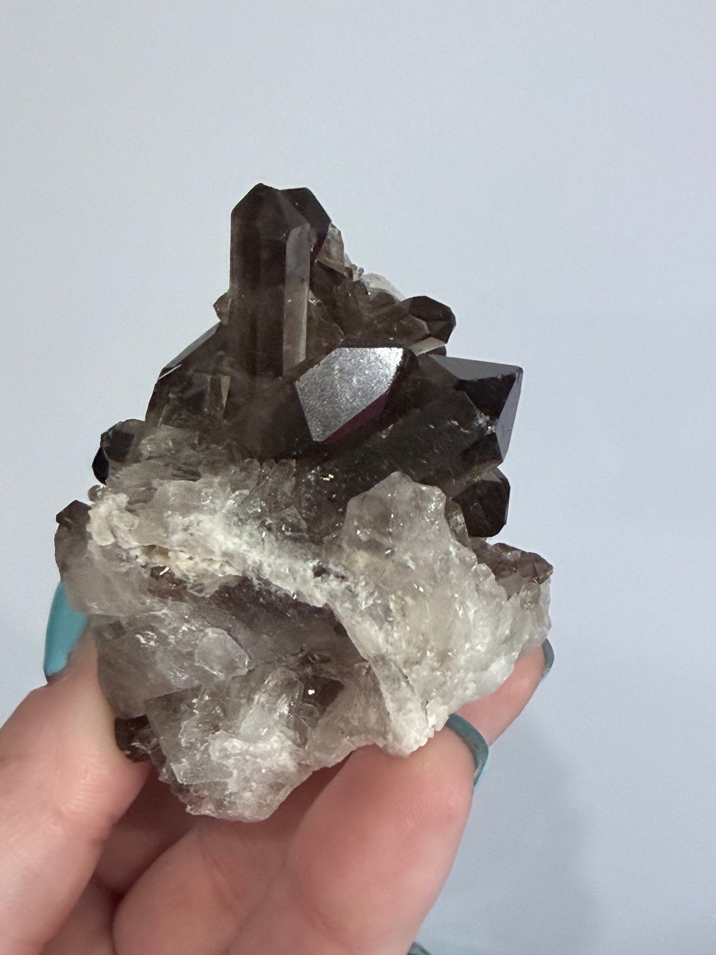 Smoky Quartz Crystal Cluster on Milky Quartz Matrix 214g | Natural Brazilian
