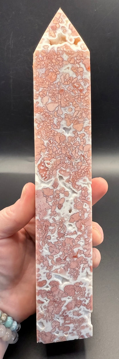 Pink Petal (Cotton Candy) Agate Statement Tower