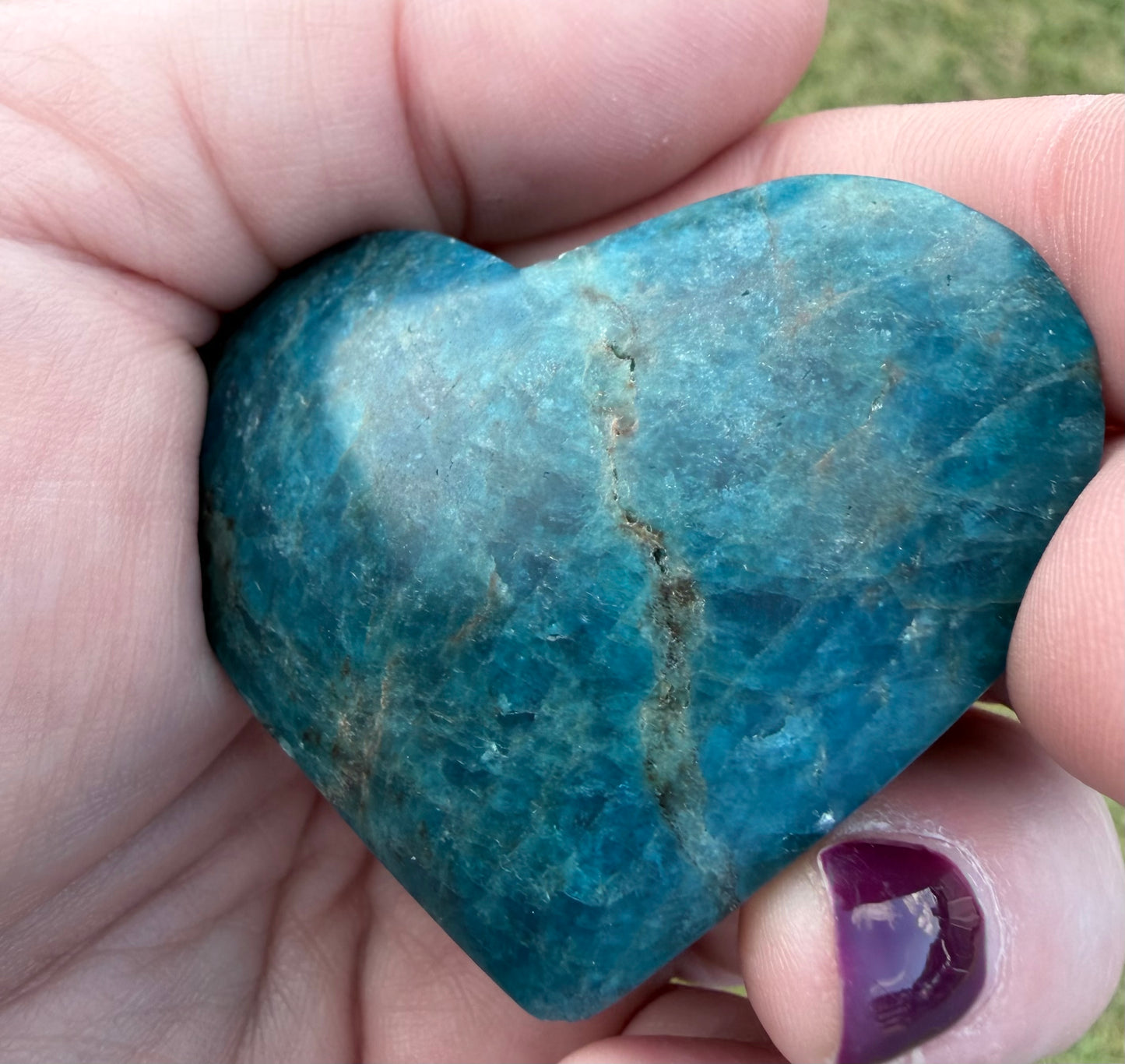 Blue Apatite Heart