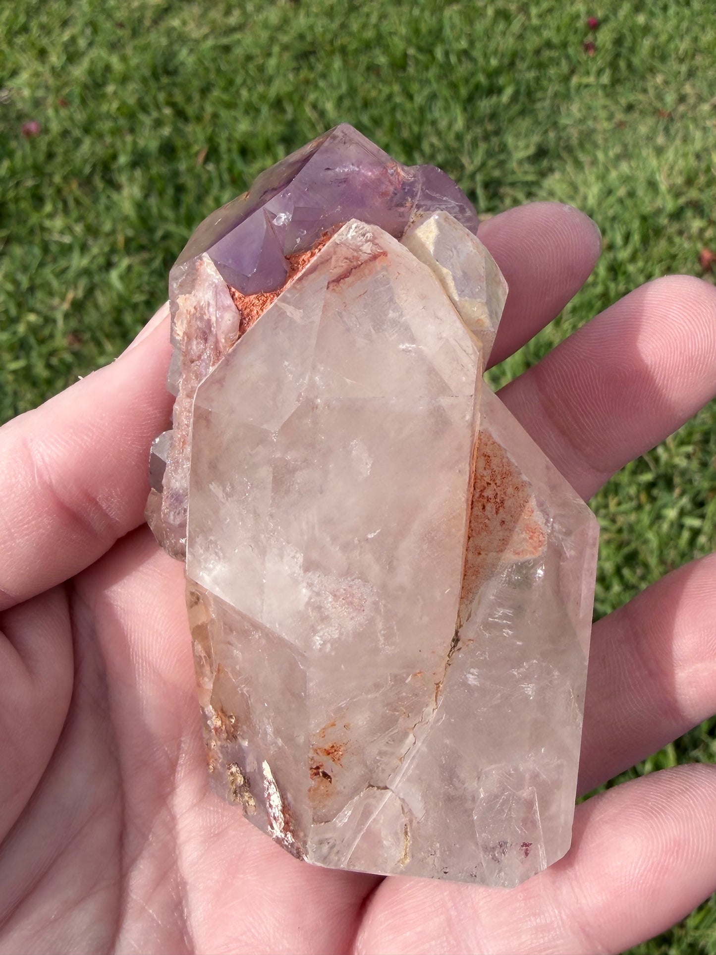 Large Included Amethyst Cluster Point– 215g | 8.5cm
