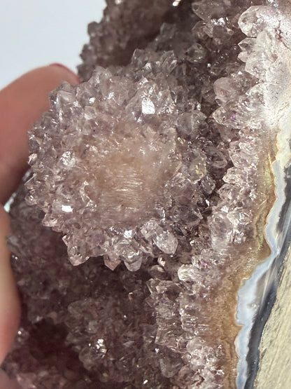 Lavender Amethyst Druzy Agate Freeform – Crystal Cave Formation (310g)