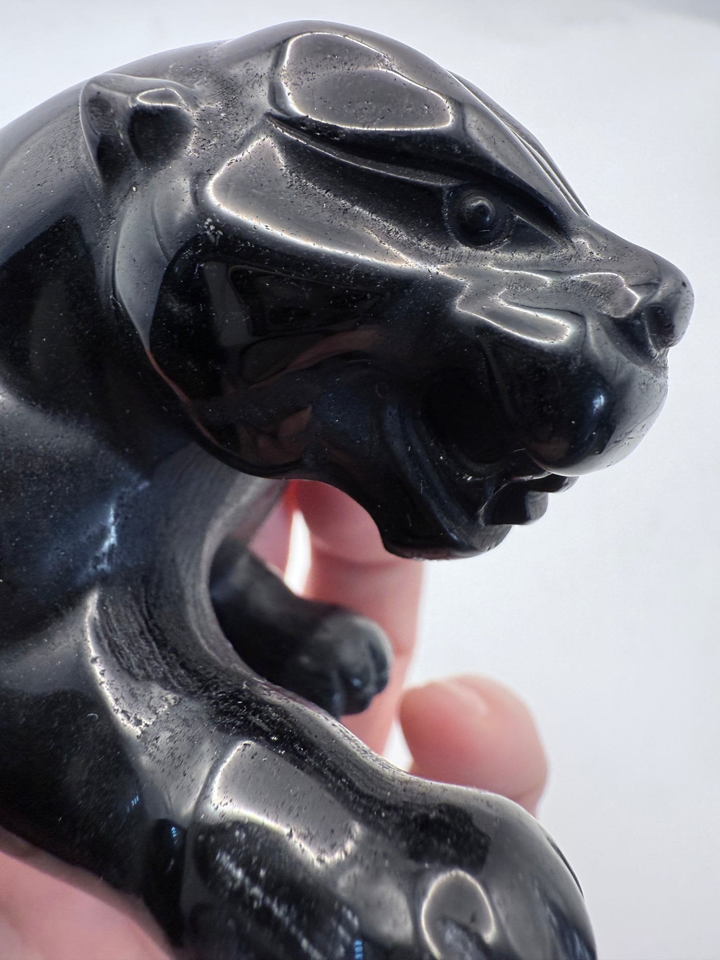 Black Obsidian Panther Carving