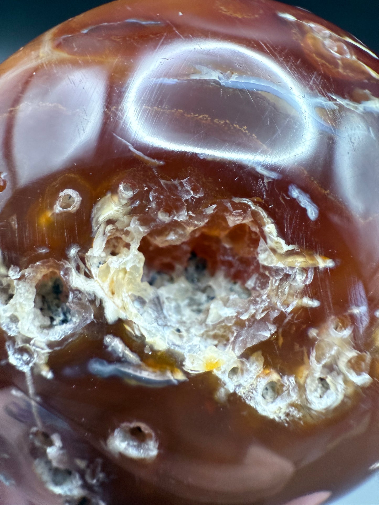 Carnelian Agate Druzy Freeform