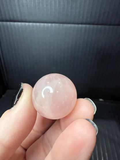 Shell Sphere Stand includes mini rose Quartz Sphere