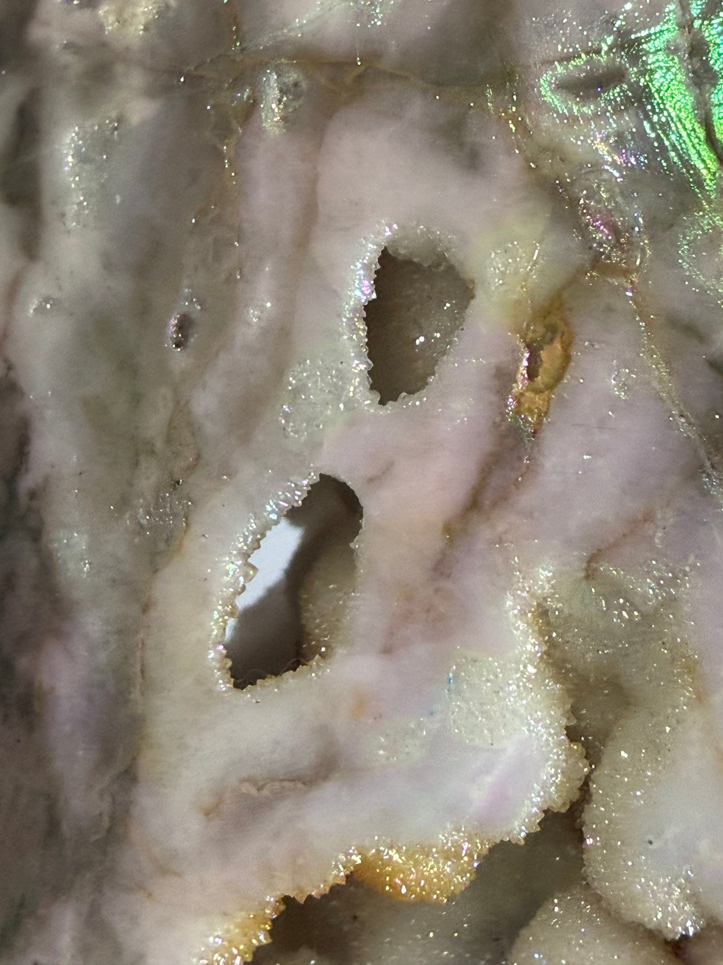 Aura-Coated Sphalerite Druzy Heart 230g | 8.8 × 8.2 cm