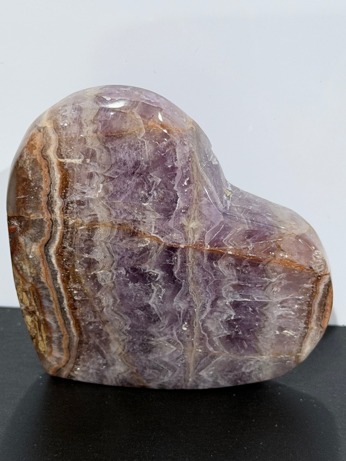 Amethyst & Agate heart J