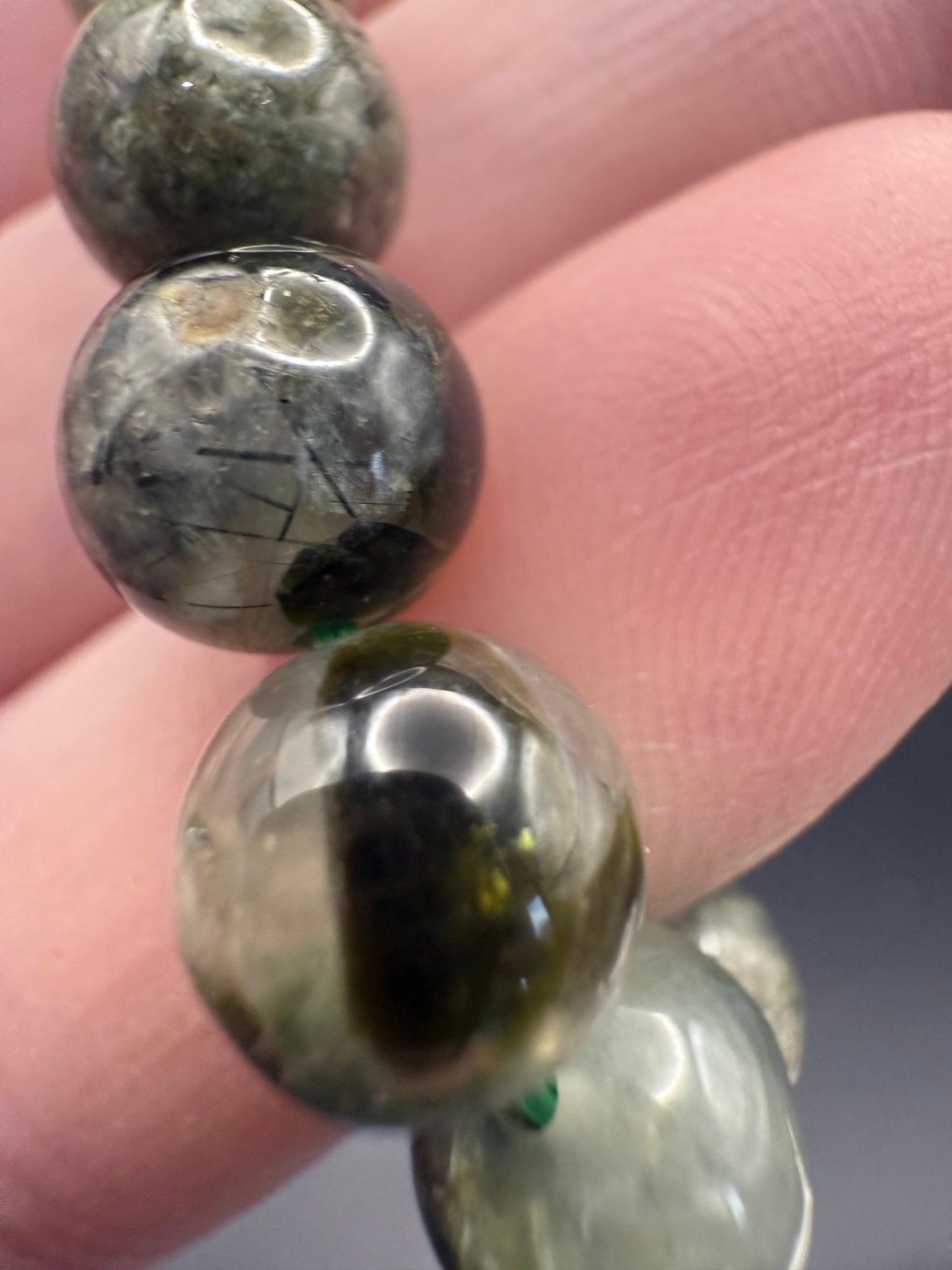 💚✨ Prehnite with Epidote Bracelet ✨💚
