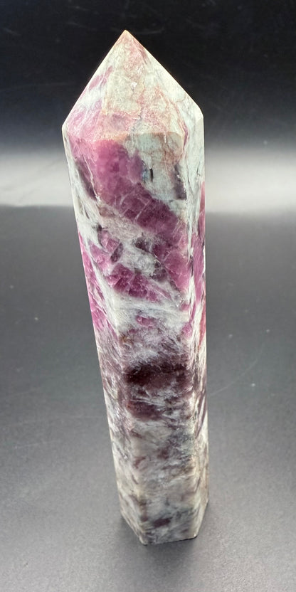 Rare Multi-Mineral Tower – Pink & Blue Tourmaline, Aquamarine, Smokey Quartz, Lepidolite & Mica - Crystal wonderland By Lisa