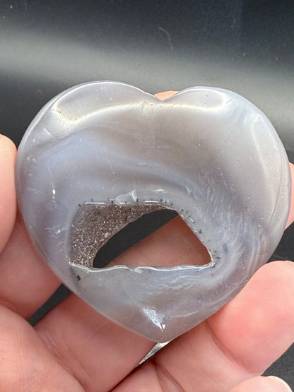 Druzy Agate Heart