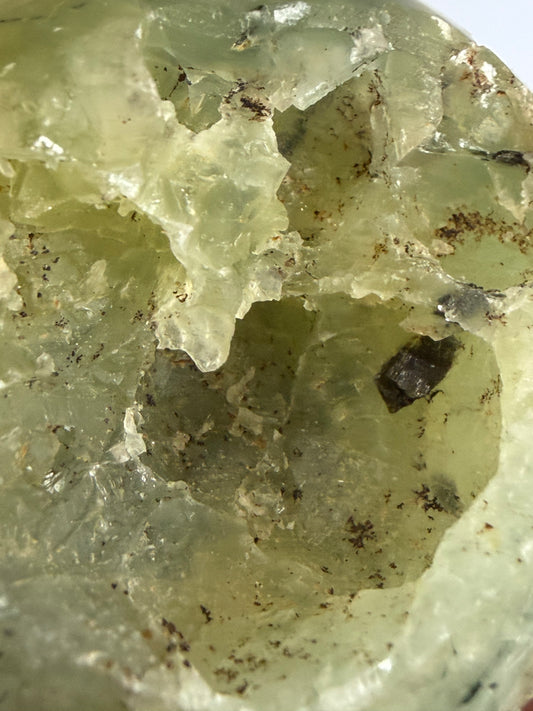 Prehnite with Epidote Inclusion Sphere D - 6cm